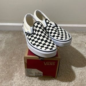 Checkered Slip On Vans